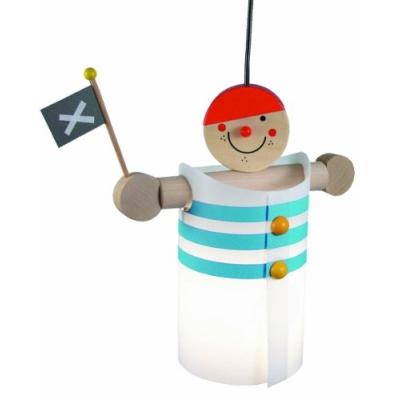 niermann standby 197 pirate lampe suspendue pour enfants plastique / bois 60 watts pour 71