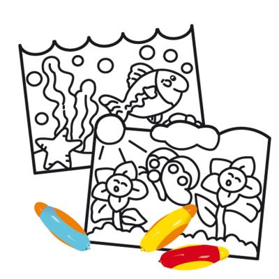 Jouet pour le bain : crayons de bain wooz art pour 11