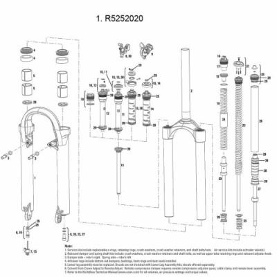 Rockshox Recon Race Kit En Vinyle Noir pour 40