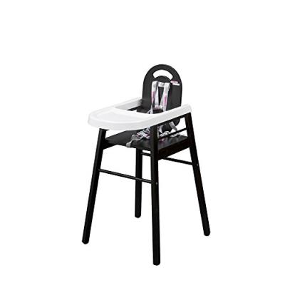 Chaise haute bb Noir simple avec sa table lavable pour 69