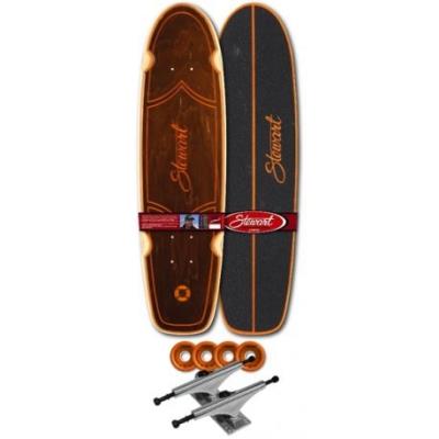 Flying Wheels Stewart Cali Longboard Marron pour 128