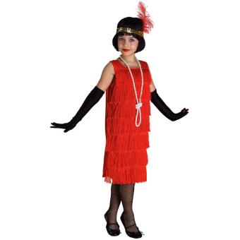 Déguisement robe charleston rouge enfant ( 5 à 7 ans )