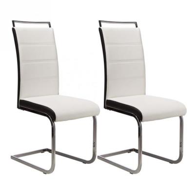 Dylan lot de 2 chaises blanc/noir pour 156