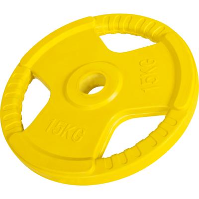 Poids Disque 51mm En Fonte Revêtement Caoutchouc De 15kg Avec Poignée pour 50