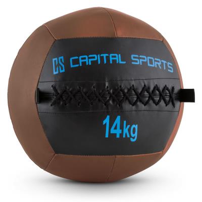 Capital Sports Epitomer Wall Ball 14kg Cuir Synthétique Marron pour 80