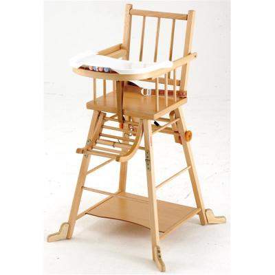COMBELLE-Chaise haute en bois vernis naturel - Dossier  barreaux pour 149
