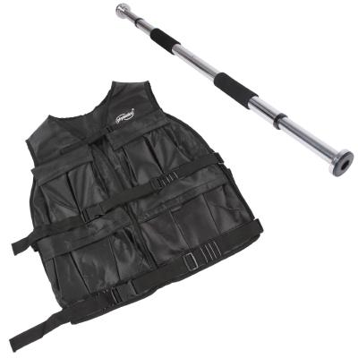 Kit Fitness Gilet Lesté 19,5 Kg + Barre De Traction Fixation Porte 0701116 pour 80