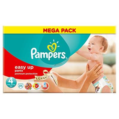 PAMPERS - 81376088 - EASY UP COUCHES CULOTTES - TAILLE 4 MAXI - 8-15 KG - MEGAPACK X 84 COUCHES pour 48