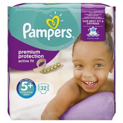 PAMPERS Active Fit Taille 5+ (Junior Plus) 13 a 27 pour 25