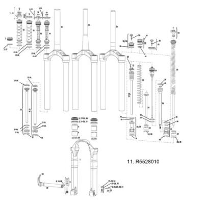 Rockshox Kit Télécommande Bobine &collier Lyrik Rlr 2011 180 Mm (scott) pour 41