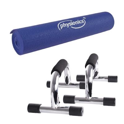 Kit Fitness Poignées De Pompe Push Up + Tapis De Fitness 190 X 0,5 Cm 0701121 pour 70