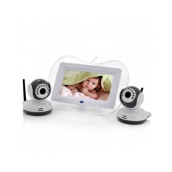 Babyphone visiophone numerique ecran 7" + 2 cameras vision nocturne