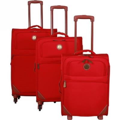 Jean-louis scherrer set de 3 valises trolley 48/58/68 cm jaj 4 roues rouge pour 151