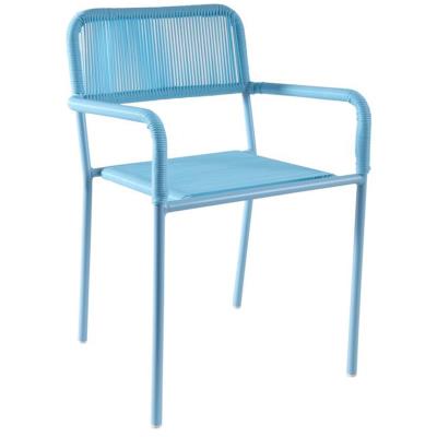 Chaise enfant en polyrsine et mtal laqu bleue - Dim : 38 x 37 x 57 cm -PEGANE- pour 61