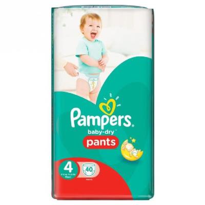 PAMPERS Baby-Dry Pants Couches Taille 4 (Maxi) 8-15 kg x 40 pour 26