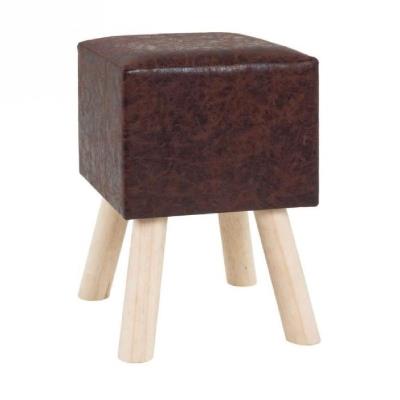 Tabouret carr 30 cm marron pour 55