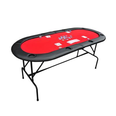 Table avec pied plateau de poker casino oval pliable pour 8 joueurs 03 pour 100