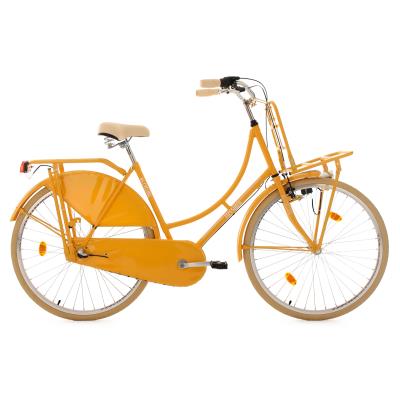 Vélo Hollandais 28 Tussaud 3 Vitesses Jaune Avec Porte-bagages Avant Tc 54 Cm Ks Cycling pour 291