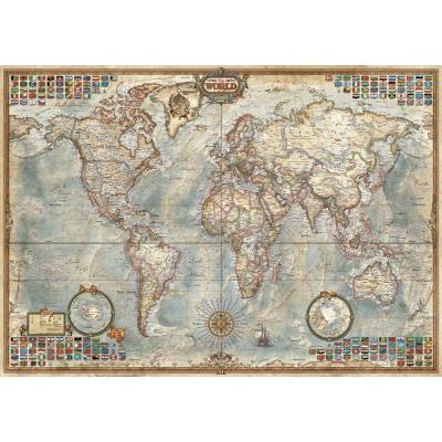1500 pices le monde, carte politique pour 16
