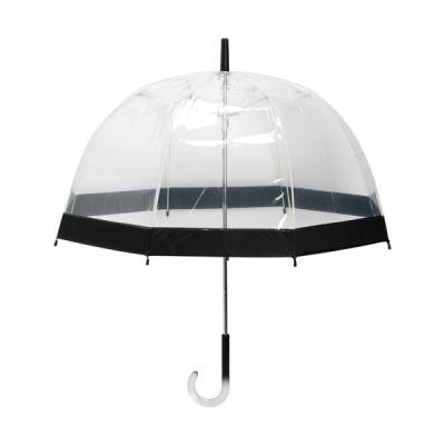 Parapluie transparent noir pour 15