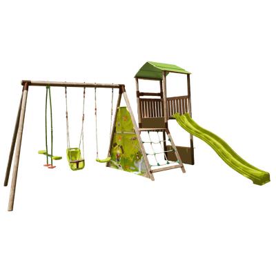 Aire de jeux en bois pour enfant, 2,35 x 4,20 x 5 m -PEGANE- pour 1450