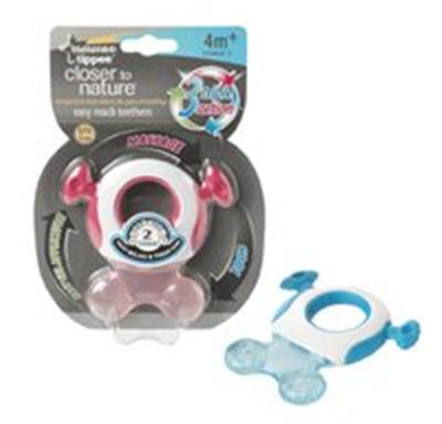 Tommee Tippee - 2 hochets dentition stade 2 bleu ou rose pour 6