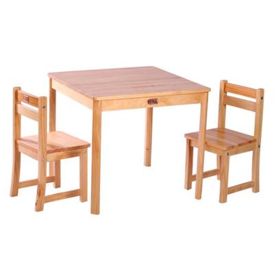 Ensemble table et 2 chaises pour enfant en bois coloris naturel -PEGANE- pour 171