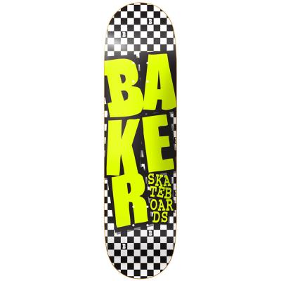 Skate Plateaux Baker Stacked Check Neon pour 96