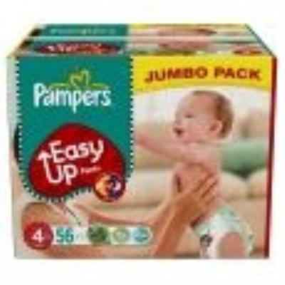 PAMPERS - 81376072 - EASY UP COUCHES CULOTTES - TAILLE 4 MAXI - 8-15 KG - JUMBOPACK X 56 COUCHES pour 46