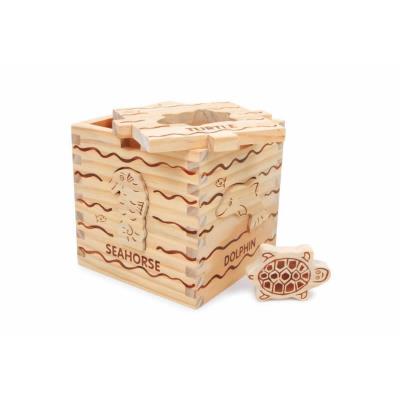 Cube en bois animaux de la mer Roxane pour 29