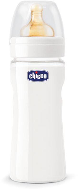 CHICCO - Biberon verre 240ml tetine caoutchouc flux normal 0m+ pour 13
