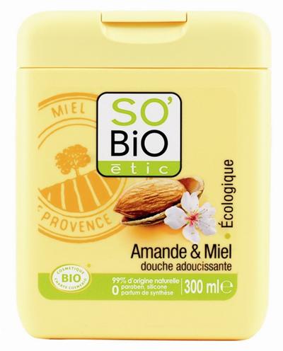 SoBio Etic - Gel douche, Amande et Miel, 300 ml pour 13