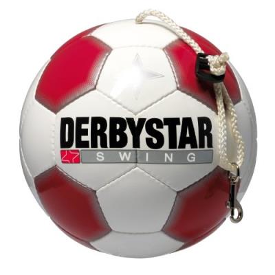 Derbystar Swing Ballon De Football Avec Corde Blanc Rouge, Taille 5 pour 54