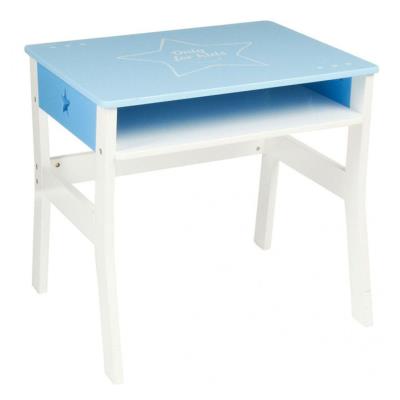 Bureau bleu en bois pour enfant, L 58 x P 46 x H 52 cm -PEGANE- pour 59