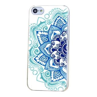 Coque Iphone 5C Mandala 2 Bleu Blanc Rosace Fleur Aztec Achat & prix