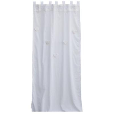 taftan - rideau blanc coeurs suspendus (100 x 280 cm) - blanc pour 71