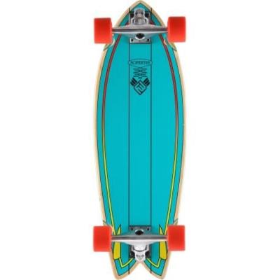 Flying Wheels Monterey Longboard Aqua Taille 28 Pouces pour 112