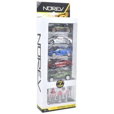 Norev - Modles rduits - Pack 5 vhicules avec accessoires : Street Racer pour 32