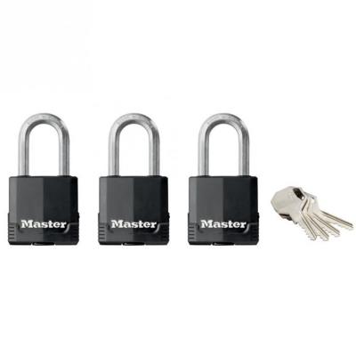 Master Lock Lot De 3 Cadenas Laminés Avec Revêtement Anticorrosion 47 Mm + 45 Mm pour 48