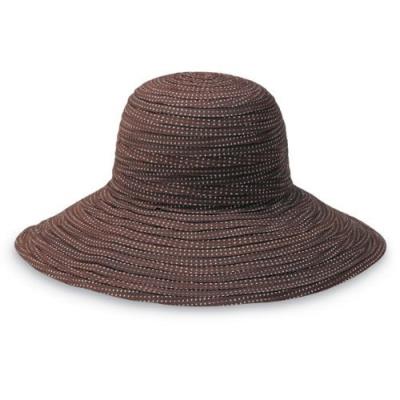 Wallaroo Hats Chapeau Anti-uv Pour Femme Marron Brown White Dots 13+ Years pour 63