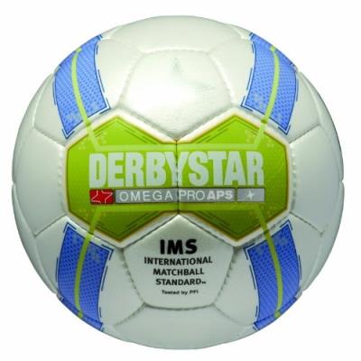 Derbystar 1290500164 Ballon De Football Flo Omega Pro Aps, Taille 5 Blanc Vert Bleu Jaune pour 40