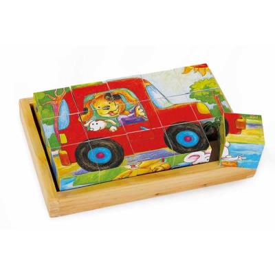 Puzzle de cubes en bois des animaux Miky pour 31