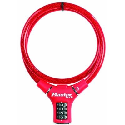 Master Lock Câble Antivol Rouge 0,90 M X Ø 12 Mm pour 42