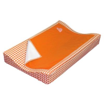 taftan - housse de matelas  langer vichy orange (72 x 44 cm) - orange pour 47