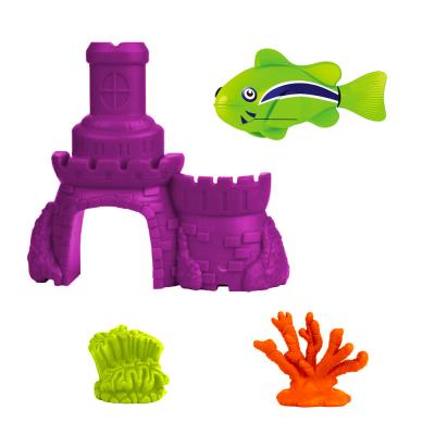Jouet pour le bain : Robo fish avec chteau : Poisson vert et chteau violet Splash Toys pour 14