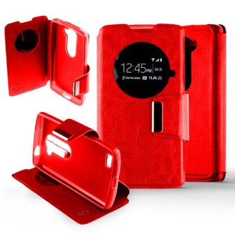Coque LG Leon 4G LTE H340N Folio Fenêtre Rouge Acheter sur Fnac