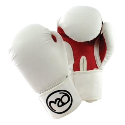 Boxing-mad Womens Fit Synthetic Leather 8 Oz Sparring Gloves - White Red pour 37