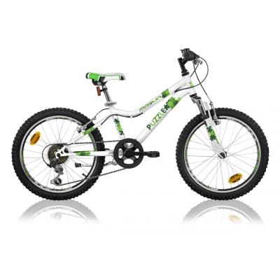 Vtt Garçon Puzzle 20 Blanc/vert 2016 pour 201