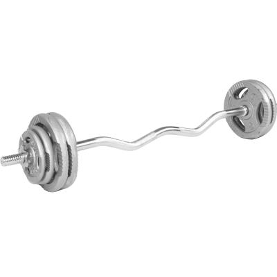 Set D´haltère Barre Curl + Disques Avec Poignées 35 Kg pour 90