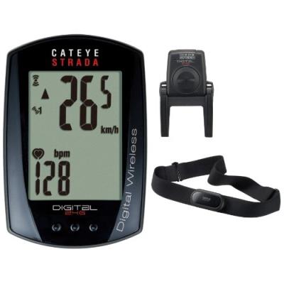 Cateye Strada Digi-w Cc-rd420dw Fa003524047 Compteur De Vélo Avec Rythme Cardiaque Noir pour 104